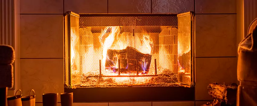 Mendota Hearth Landscape Fireplace Installation in Highland Springs, Virginia