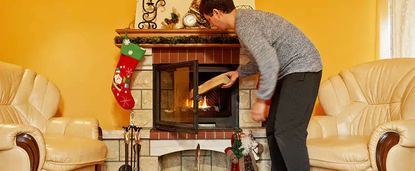 Rusted Metal Fireplace Restoration in Highland Springs, Virginia